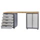 Werkbank Elite-Line 217 x 55,5 x 96 cm. met 5 laden en hardhouten blad.